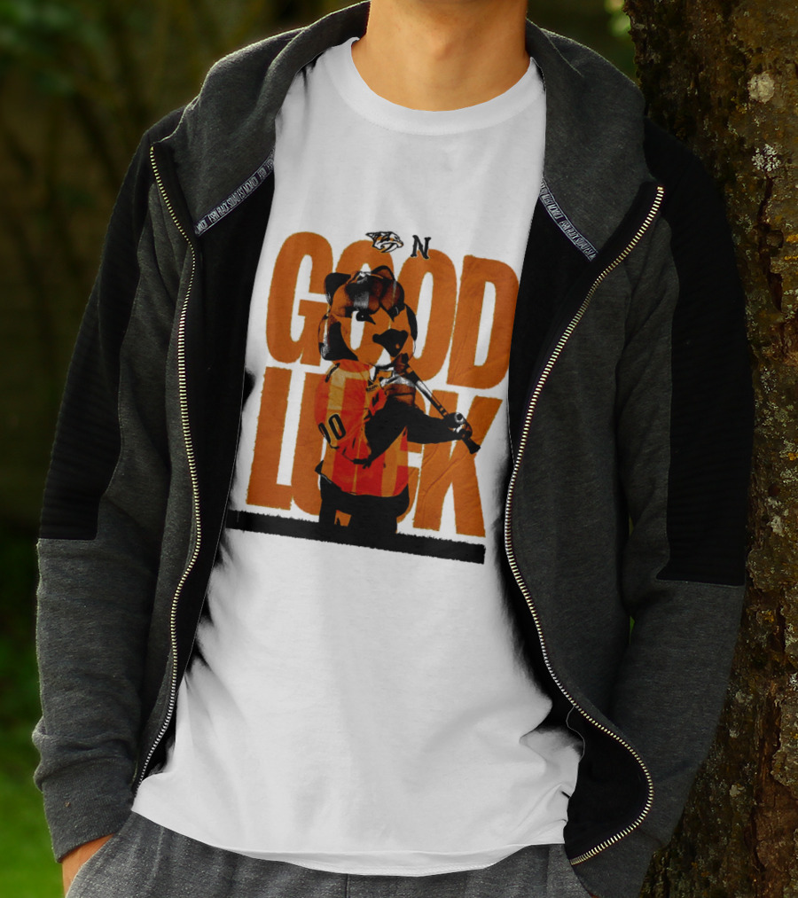 Nashville Predators Gnash Good Luck Hockey T-Shirt