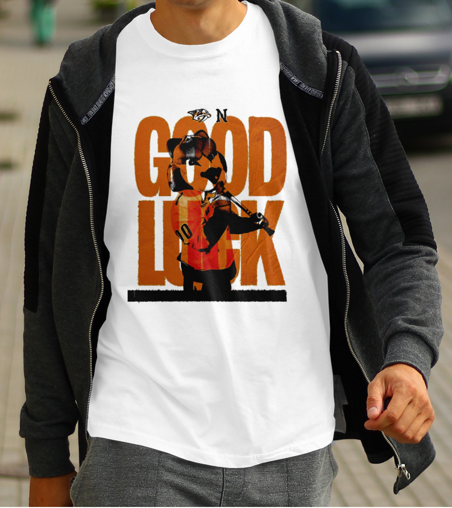 Nashville Predators Gnash Good Luck Hockey T-Shirt