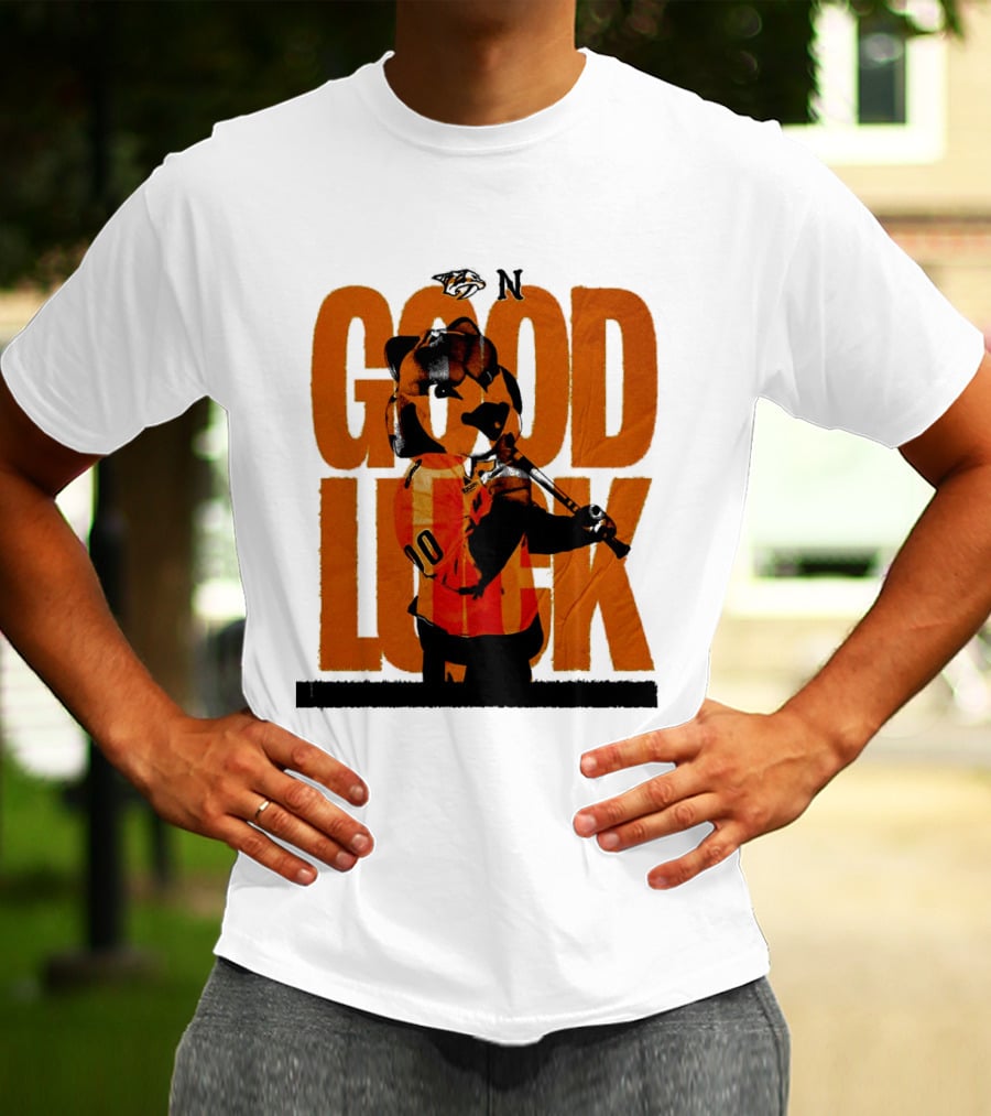 Nashville Predators Gnash Good Luck Hockey T-Shirt