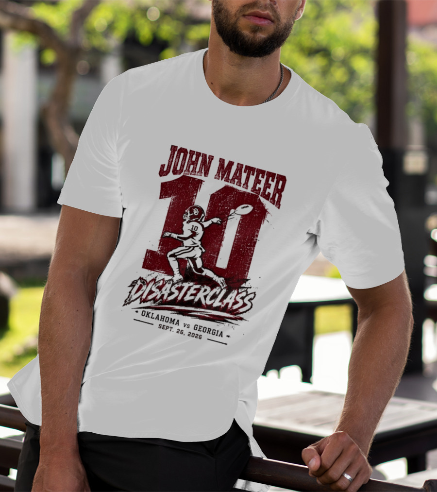 NCAA 2026 Oklahoma Vs Georgia John Mateer 10 Disasterclass Sept 26 T-Shirt