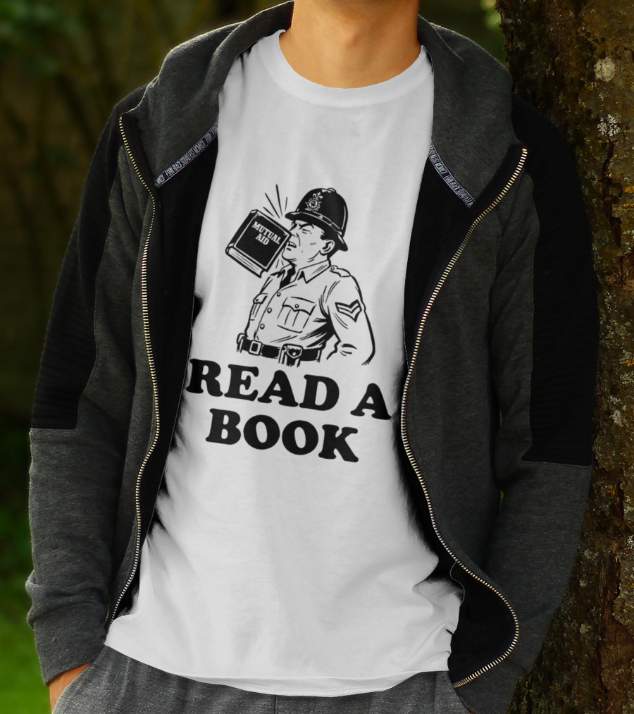 Read A Book Mutual Aid Funny Police Officer T-Shirt