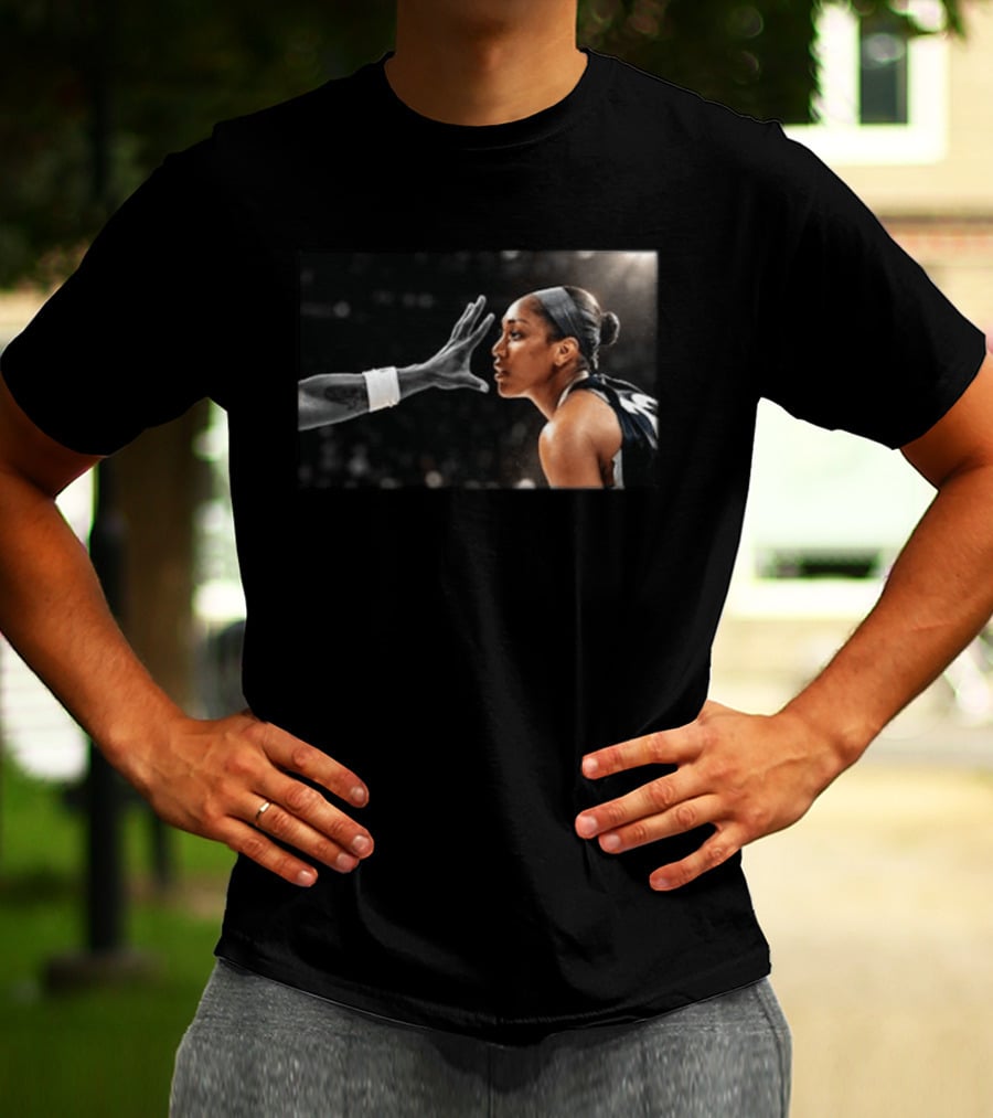 A'ja Wilson Las Vegas Aces Basketball Intensity Hand In The Face T-Shirt