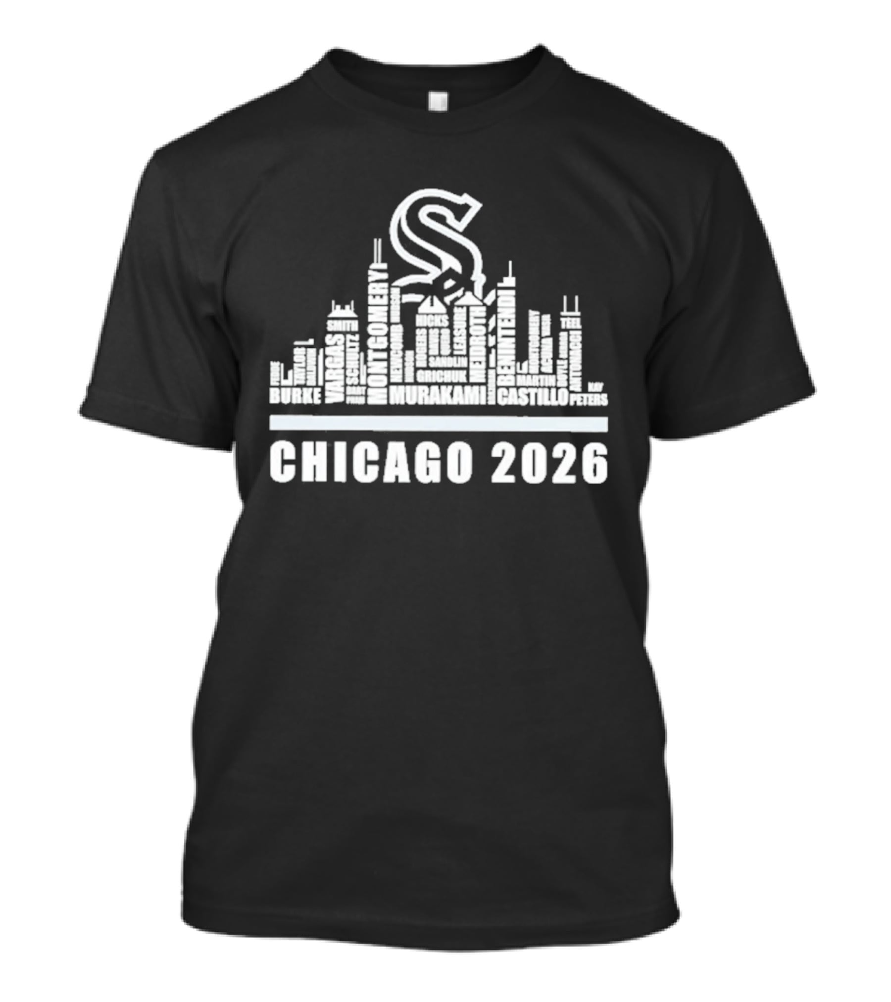 Chicago White Sox 2026 Skyline Roster Name Player Team T-Shirt