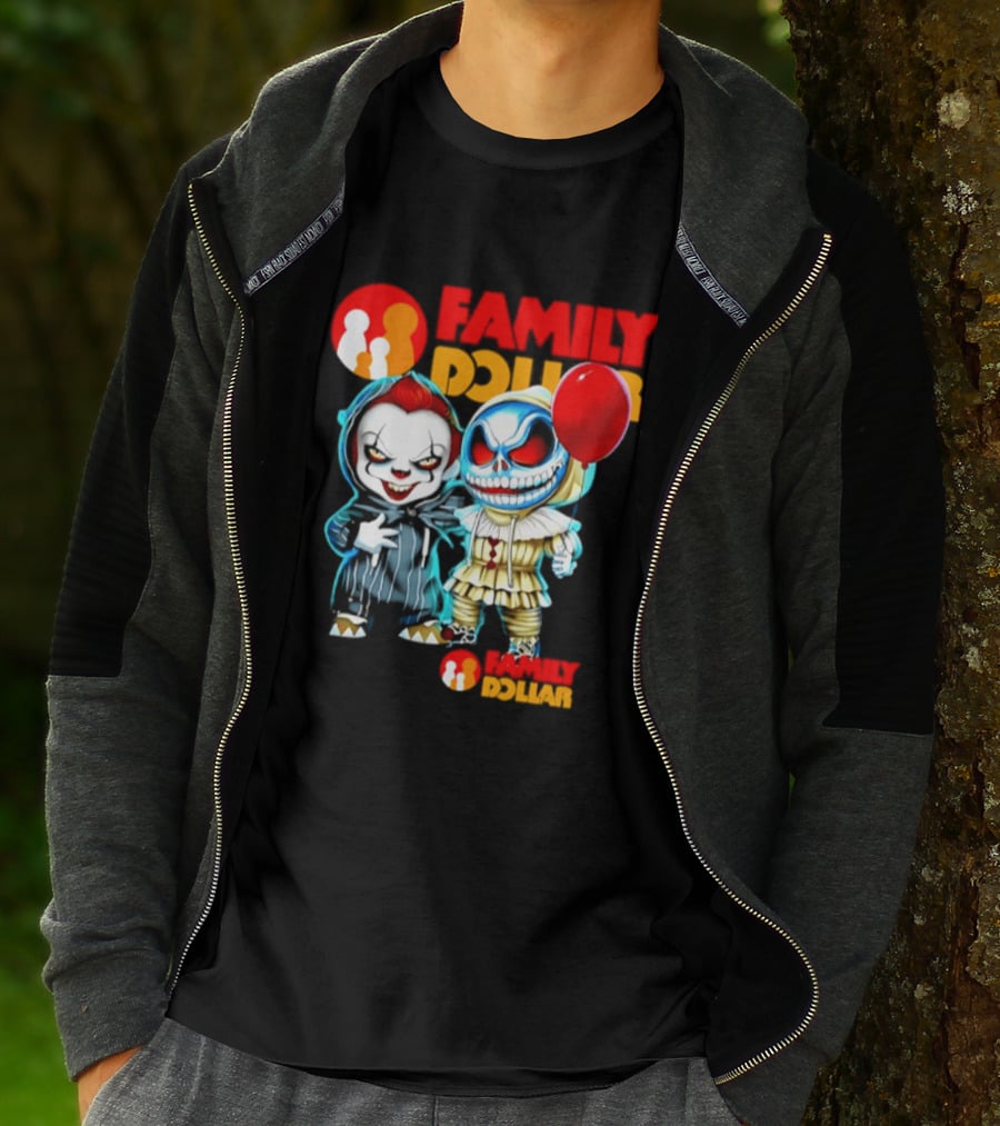 Family Dollar Pennywise Skellington 2026 Halloween Collaboration Red Balloon T-Shirt