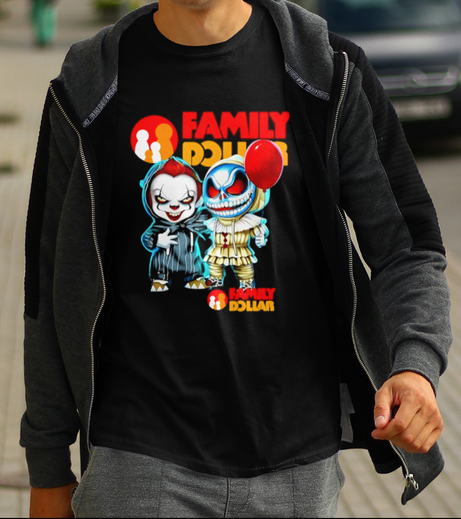 Family Dollar Pennywise Skellington 2026 Halloween Collaboration Red Balloon T-Shirt