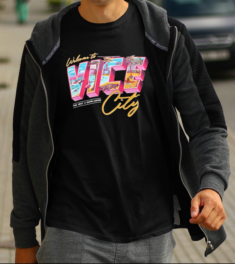 Welcome To Vice City The Heat & Duvin Leisure Miami GTA 6 T-Shirt