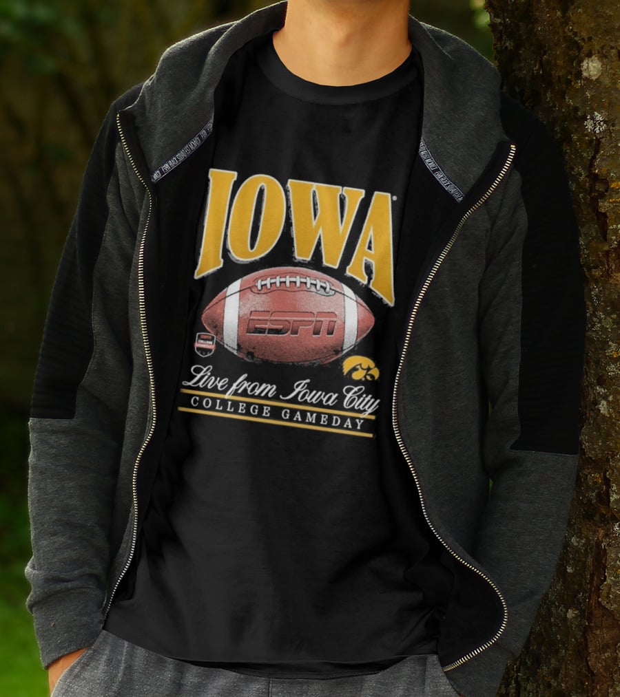 Iowa College Gameday 2026 Live From Iowa City ESPN Hawkeyes Football T-Shirt