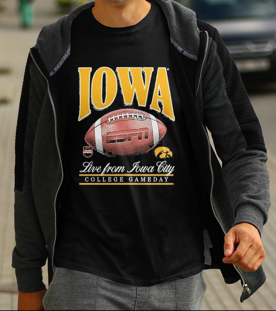 Iowa College Gameday 2026 Live From Iowa City ESPN Hawkeyes Football T-Shirt