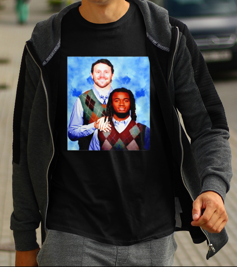 Josh Allen James Cook Buffalo Bills Step Brothers Meme Football Comedy T-Shirt