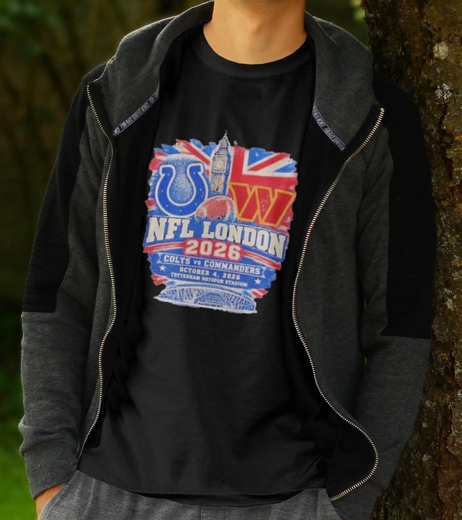 NFL London 2026 Colts Vs Commanders October 4 Tottenham Hotspur Stadium T-Shirt