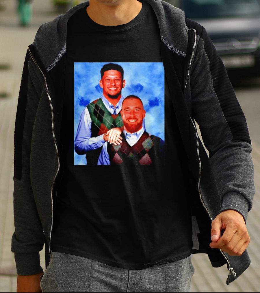 Patrick Mahomes Travis Kelce Step Brothers Meme Football T-Shirt
