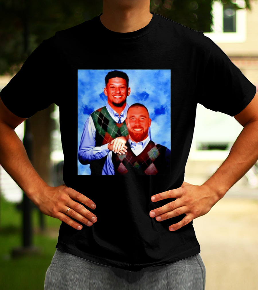 Patrick Mahomes Travis Kelce Step Brothers Meme Football T-Shirt