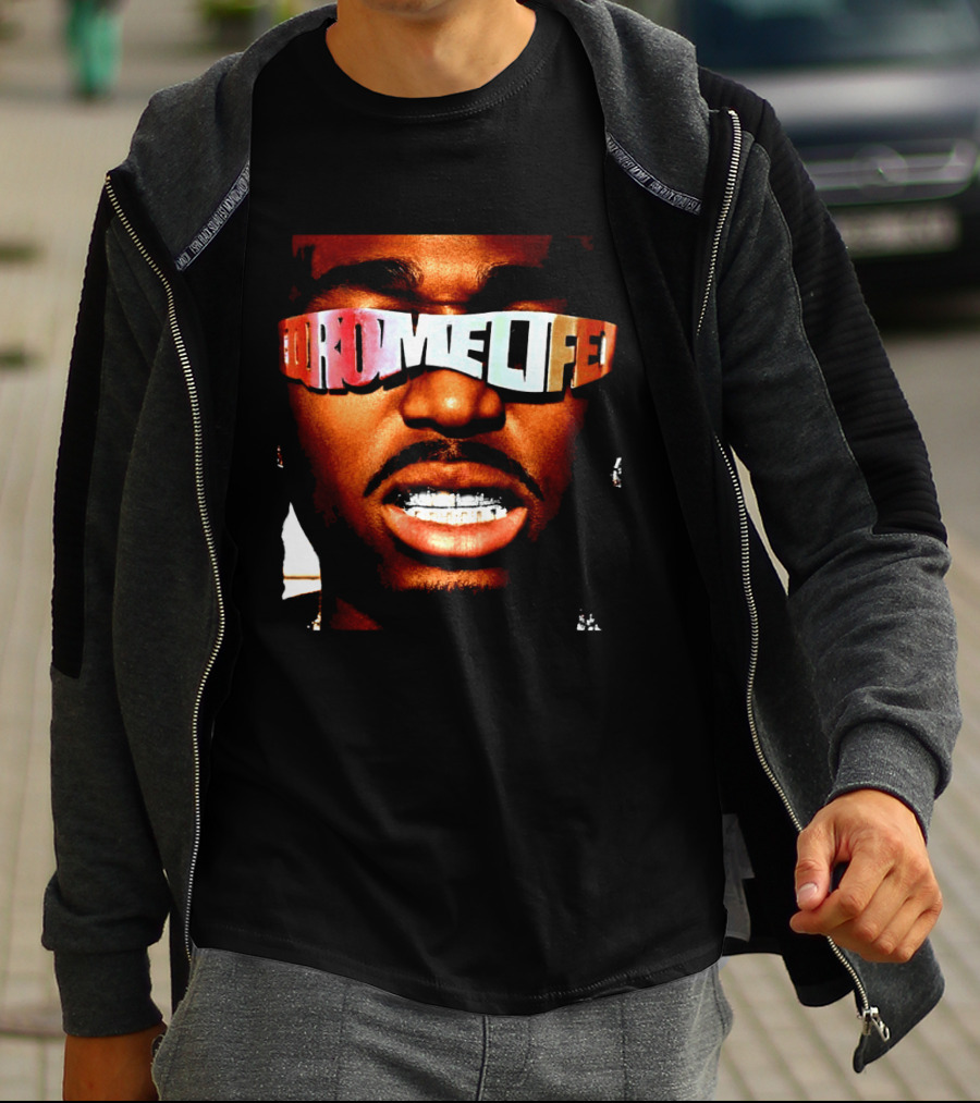 Qromelife Album Cover Featuring Quavo Face T-Shirt