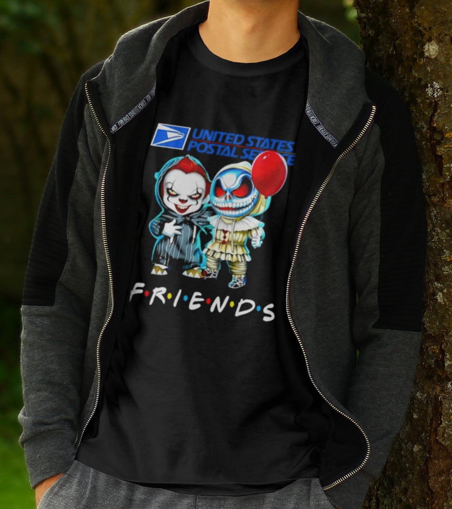 United States Postal Service Pennywise Skellington Friends 2026 Halloween T-Shirt