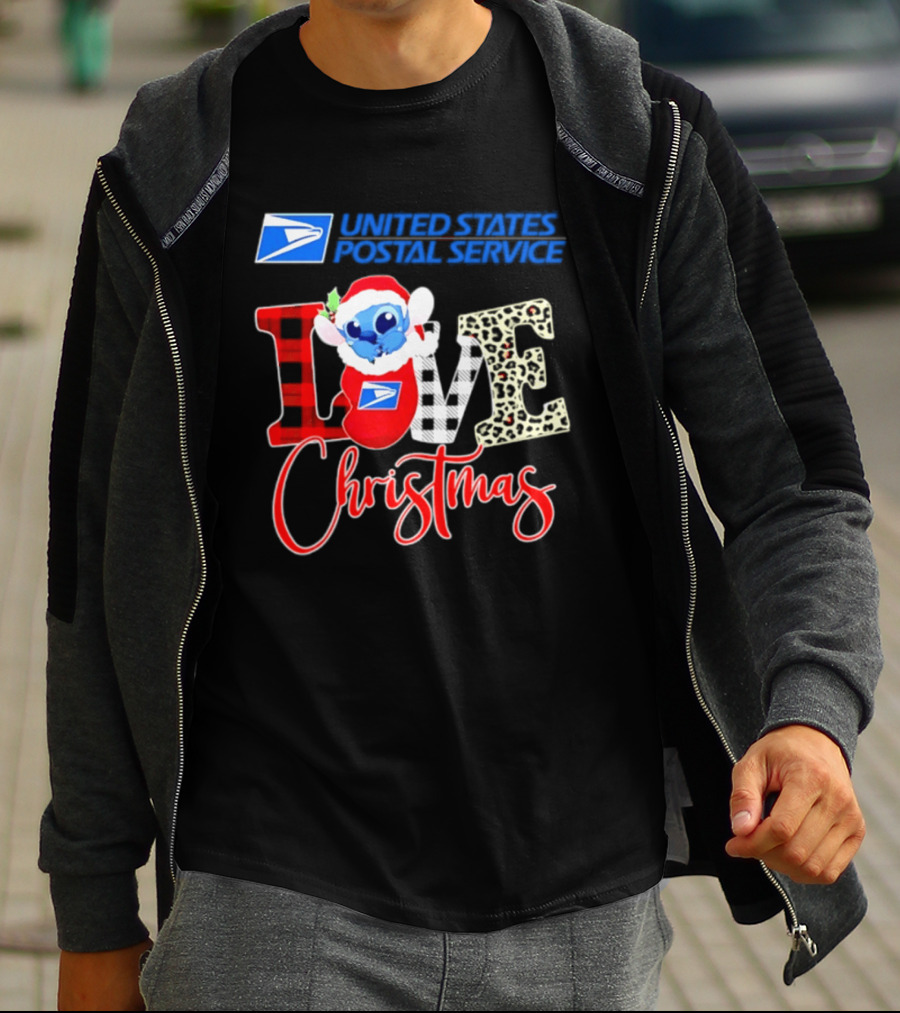United States Postal Service Stitch Love Christmas 2026 Collaboration T-Shirt
