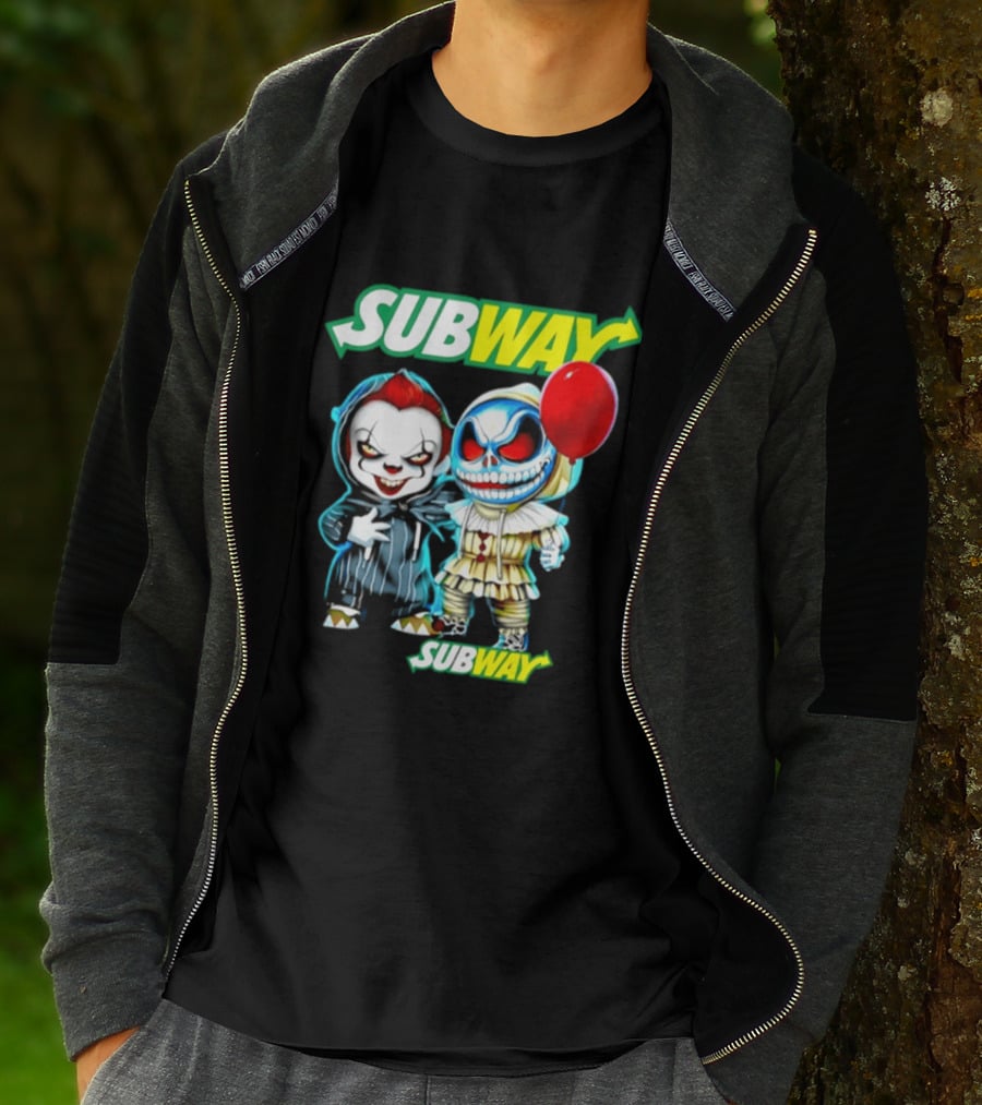 Subway Halloween 2026 Pennywise Skellington Red Balloon T-Shirt