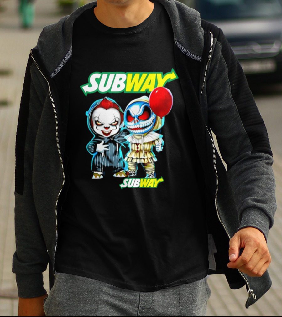 Subway Halloween 2026 Pennywise Skellington Red Balloon T-Shirt