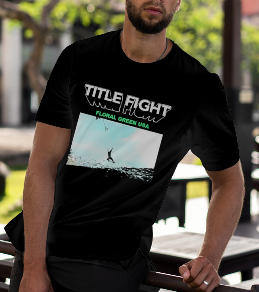 Title Fight Floral Green USA Hardcore Punk T-Shirt