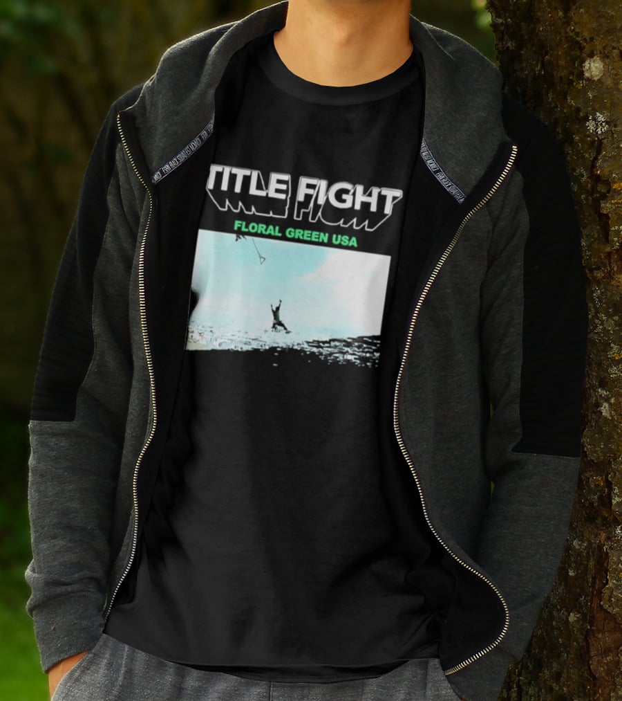 Title Fight Floral Green USA Hardcore Punk T-Shirt