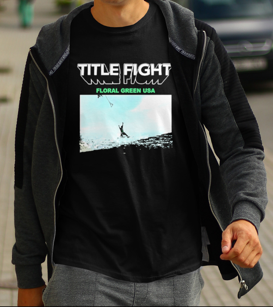 Title Fight Floral Green USA Hardcore Punk T-Shirt