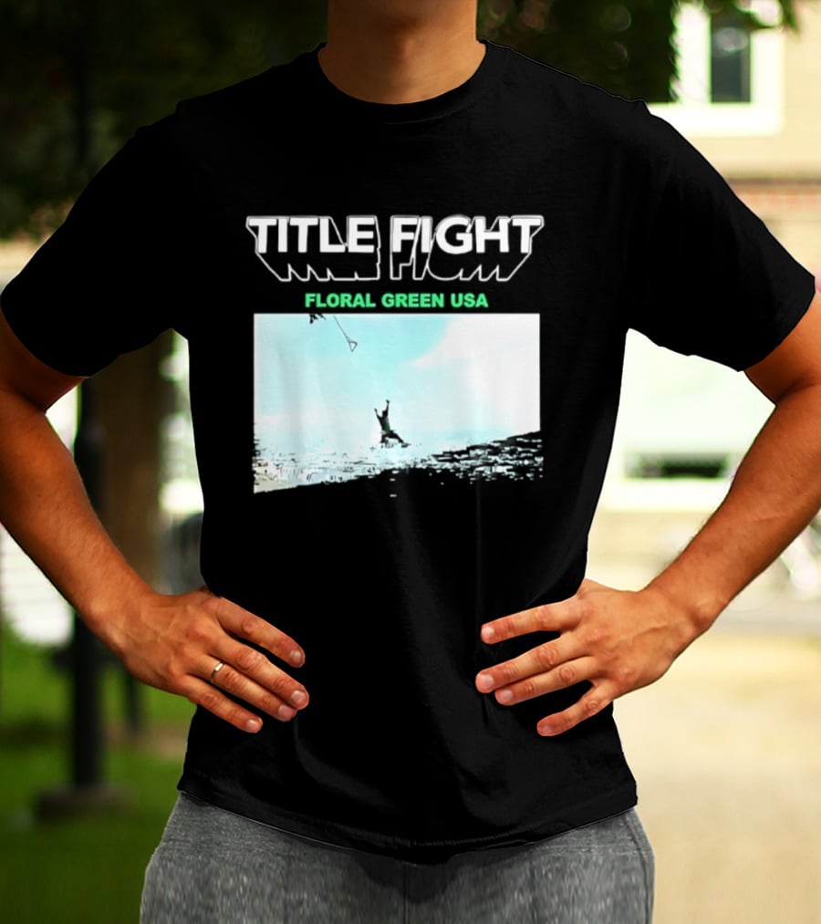 Title Fight Floral Green USA Hardcore Punk T-Shirt