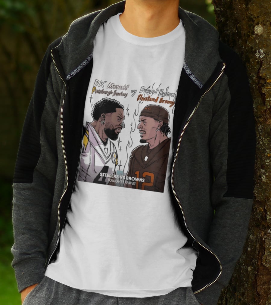 DK Metcalf Pittsburgh Steelers Vs Denzel Boston Cleveland Browns Steelers Vs Browns T-Shirt