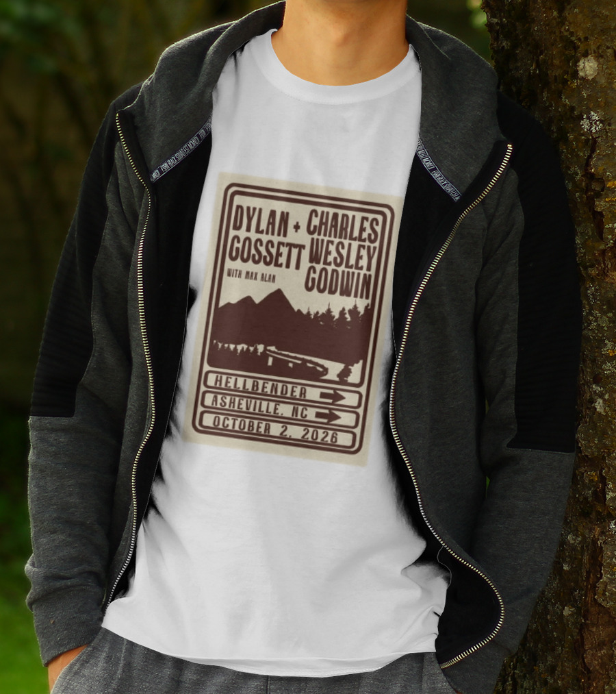 Dylan Gossett Charles Wesley Godwin Concert Hellbender Asheville NC October 2 2026 T-Shirt