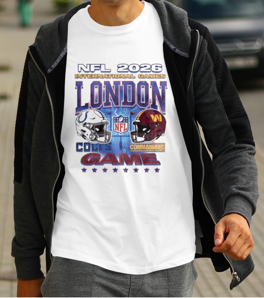 NFL 2026 International Games London Colts Vs Commanders Game T-Shirt