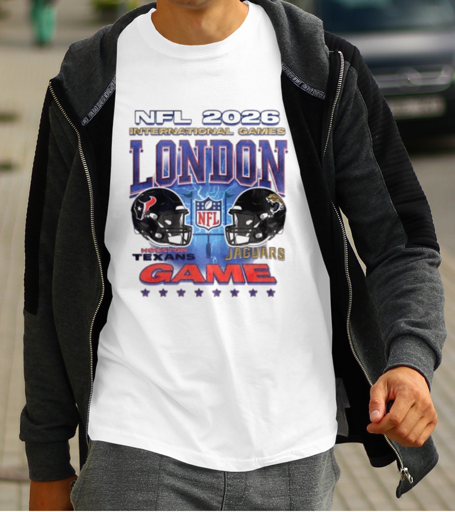 NFL 2026 International Games London Houston Texans Vs Jacksonville Jaguars Game T-Shirt