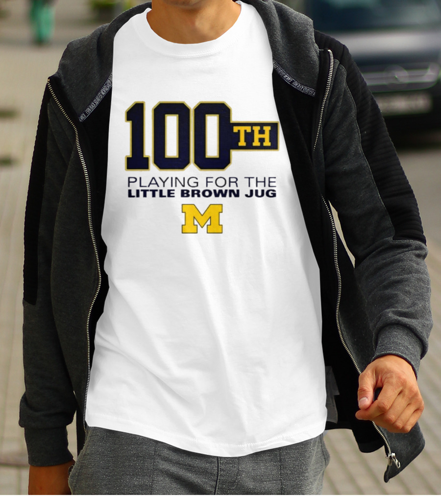 Michigan Wolverines 100th Playing For The Little Brown Jug M T-Shirt