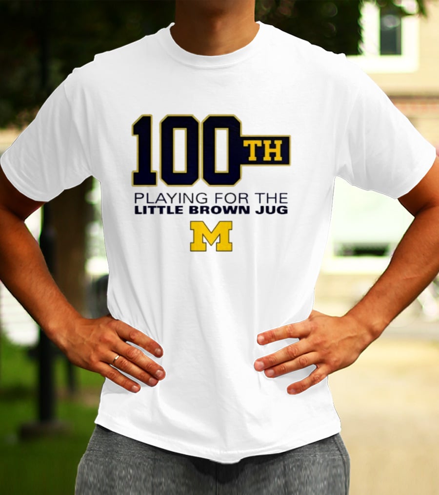 Michigan Wolverines 100th Playing For The Little Brown Jug M T-Shirt