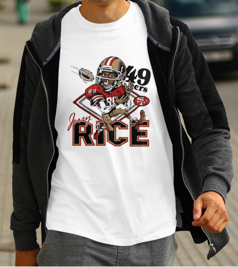 Jerry Rice San Francisco 49ers Caricature T-Shirt