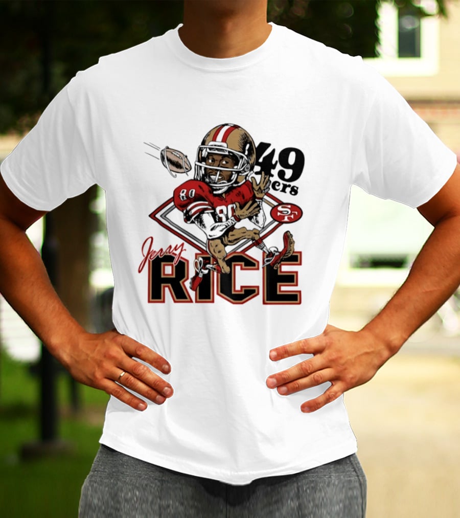 Jerry Rice San Francisco 49ers Caricature T-Shirt