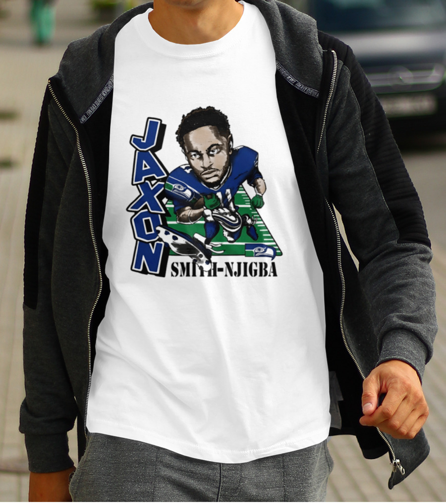 Seattle Seahawks Jaxon Smith Njigba Football Caricature T-Shirt