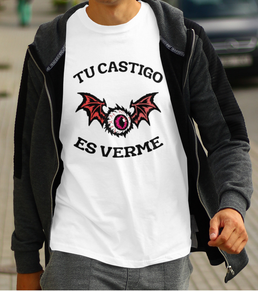 Tu Castigo Es Verme Eye Bat Wings Gothic T-Shirt