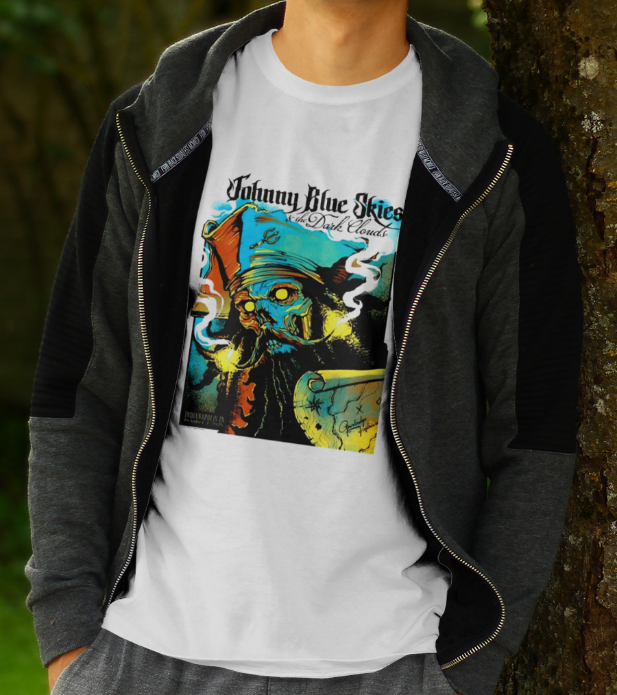 Johnny Blue Skies And The Dark Clouds Pirate Map Gainbridge Fieldhouse Indianapolis 2026 Event T-Shirt