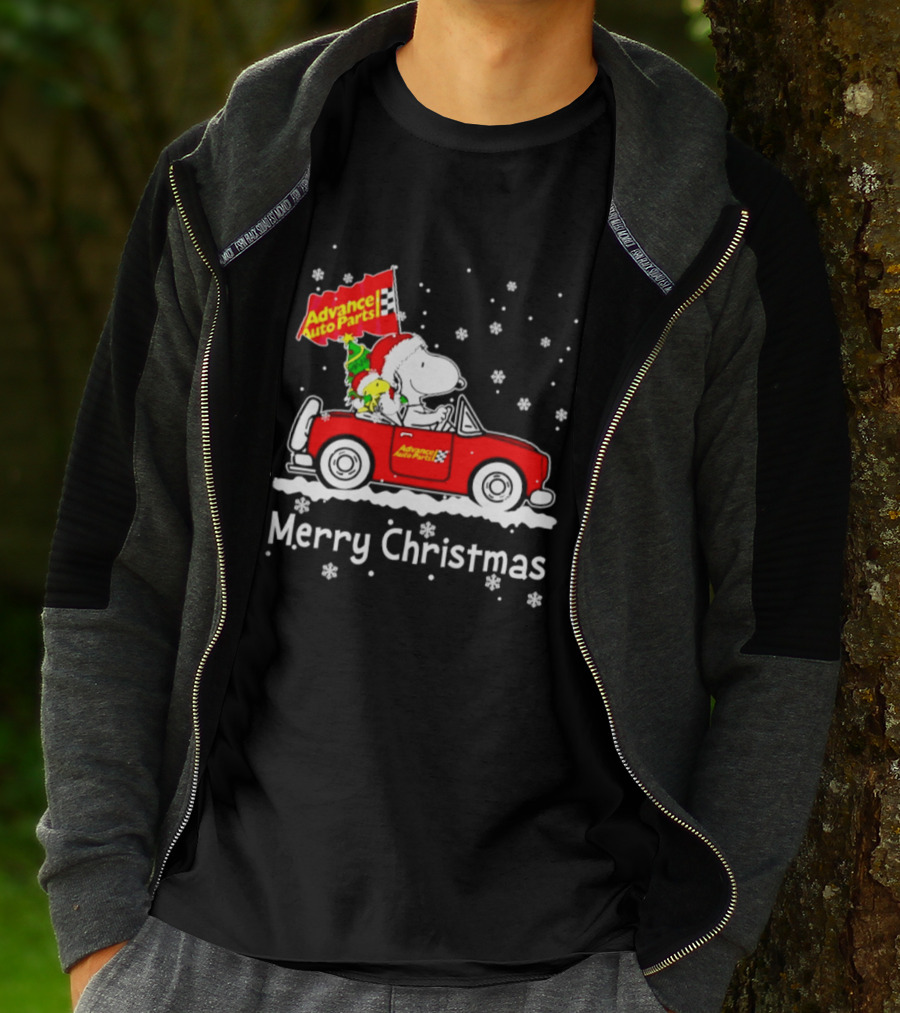 Advance Auto Parts Snoopy Woodstock Merry Christmas 2026 T-Shirt