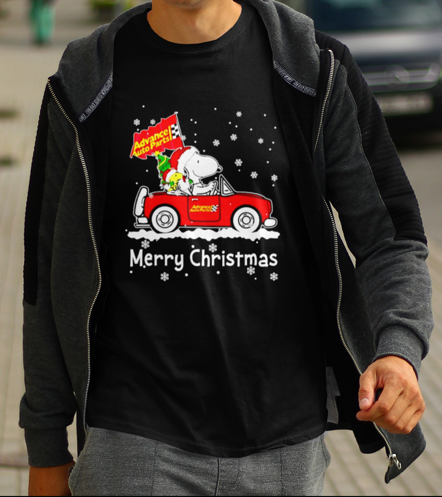 Advance Auto Parts Snoopy Woodstock Merry Christmas 2026 T-Shirt
