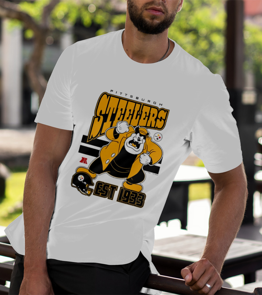 Pittsburgh Steelers Disney Pete EST 1933 NFL Collaboration T-Shirt