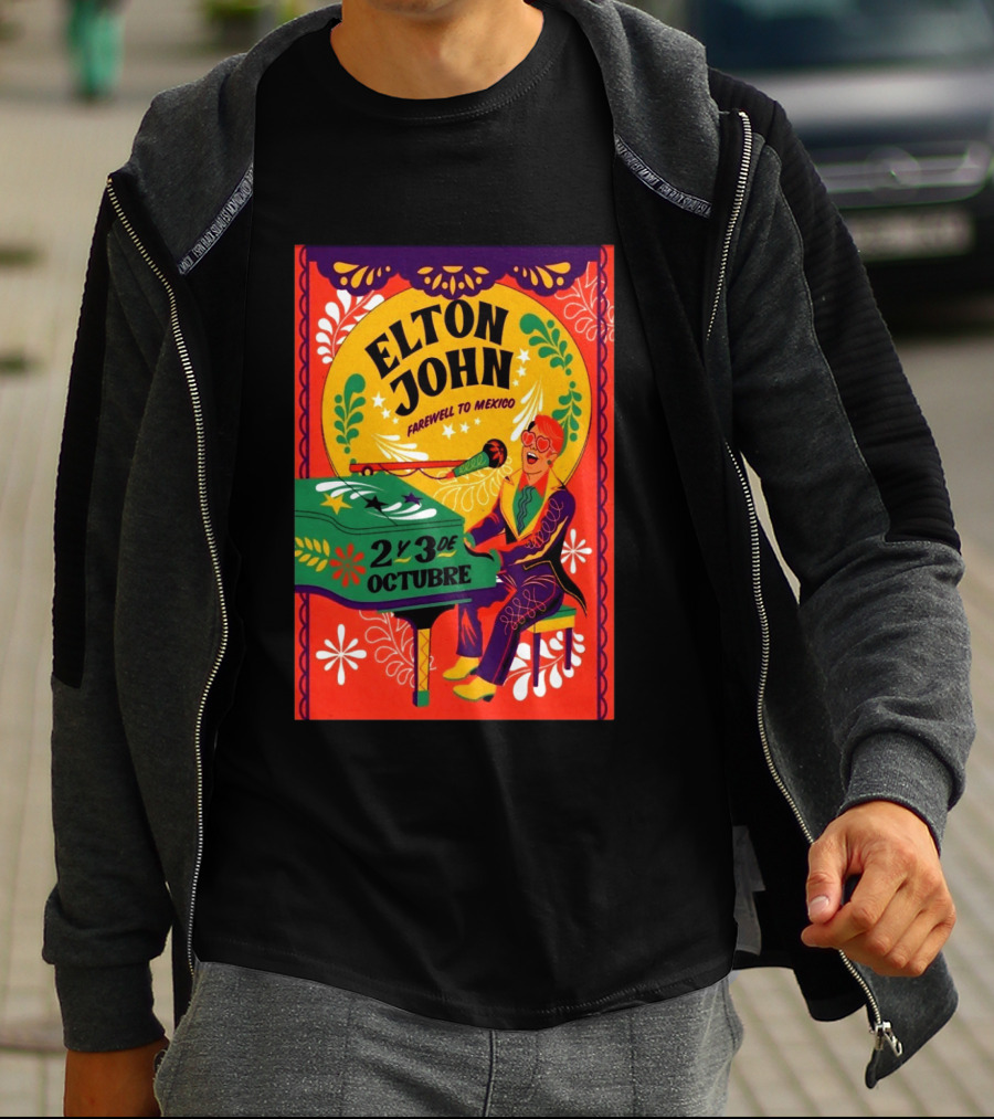 Elton John Farewell To Mexico October 2 Y 3 Event T-Shirt