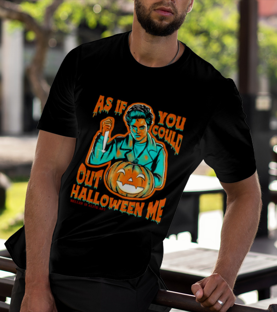 Robert Pattinson As If You Could Out Halloween Me Knife Pumpkin T-Shirt