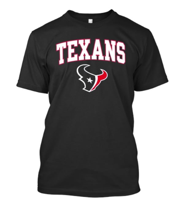 Texans Houston NFL Team Logo Bulls Head Star T-Shirt