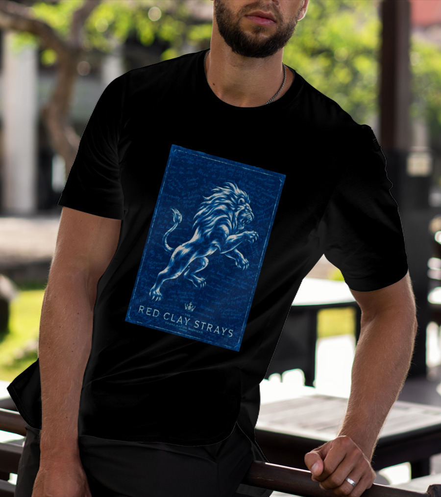 The Red Clay Strays Lion Art Grand Rapids Michigan Concert T-Shirt