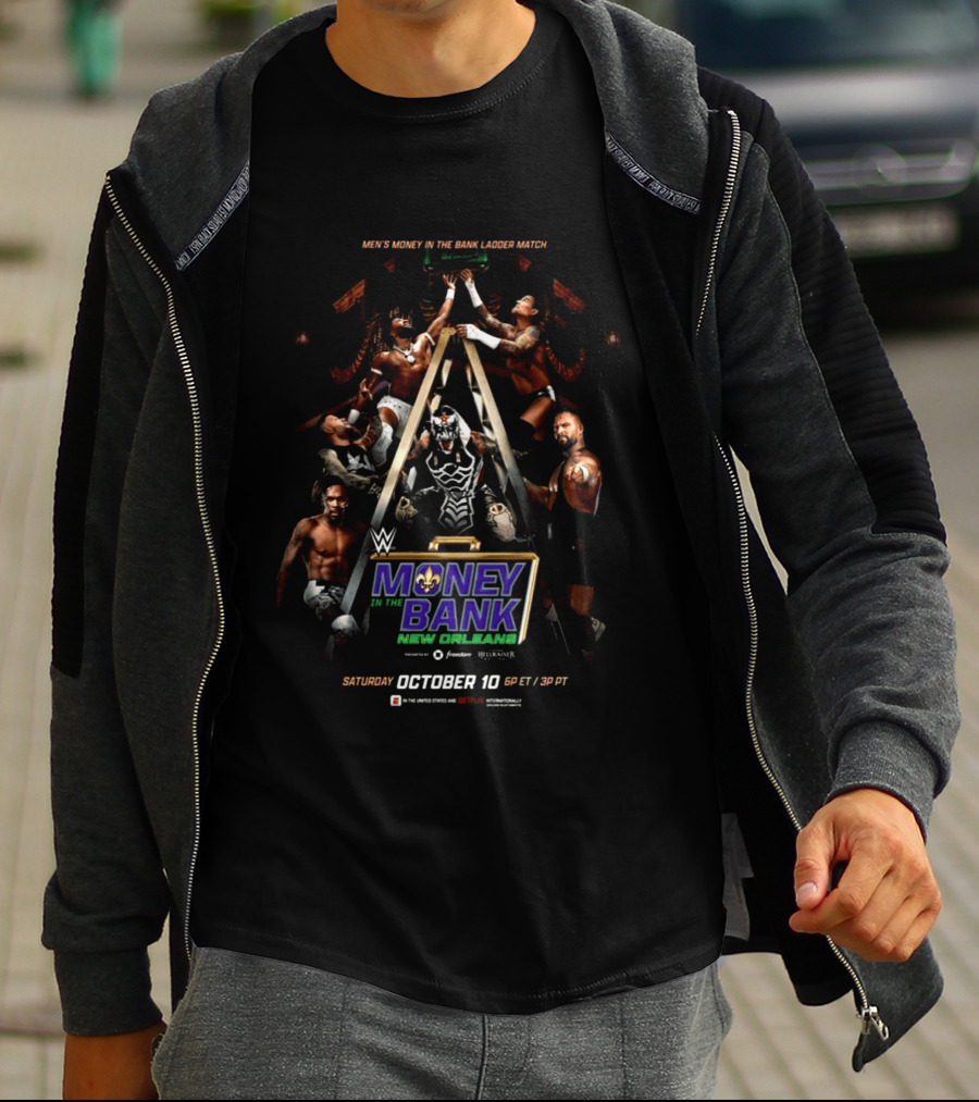 Men's Money In The Bank New Orleans 2026 Ladder Match WWE October 10 8PM 5PT T-Shirt