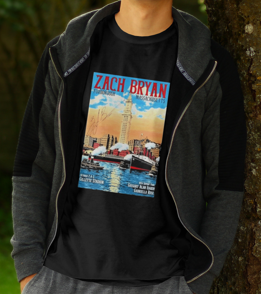 Zach Bryan Foxborough Massachusetts Gillette Stadium October 2 3 2026 Gregory Alan Isakov Gabriella Rose T-Shirt