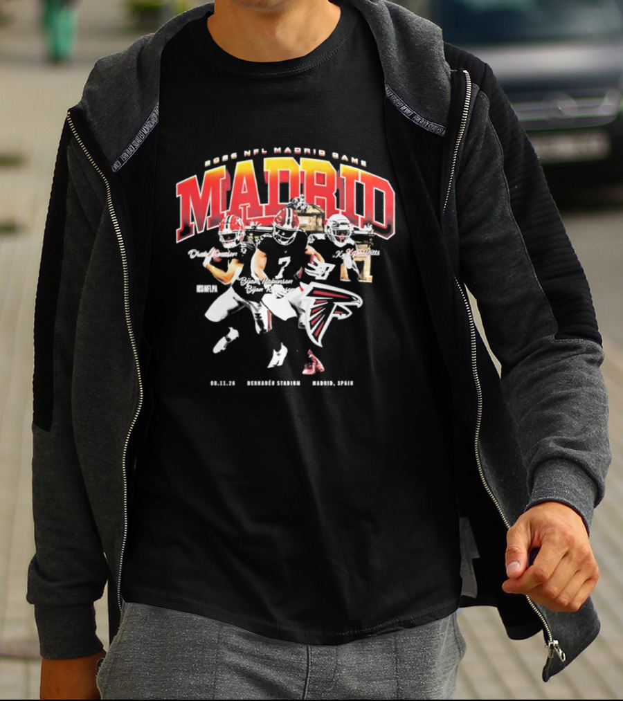2026 NFL Madrid Games Atlanta Falcons Football Madrid Villaverde Vallecas Barajas Puente De Vallecas T-Shirt