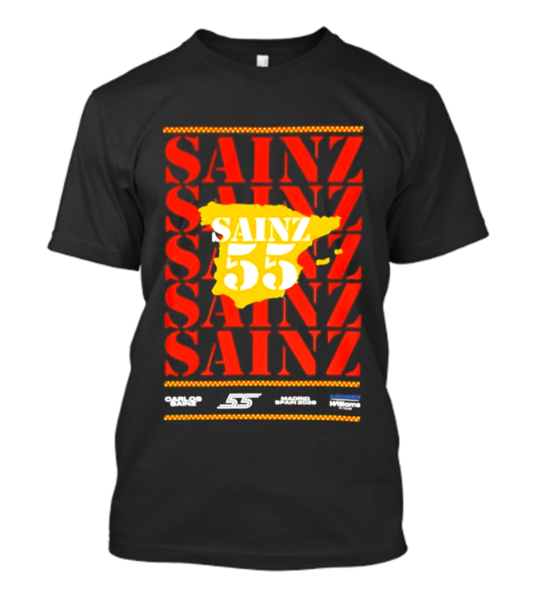 Sainz 55 Atlassian Williams Madrid Race Team Carlos T-Shirt