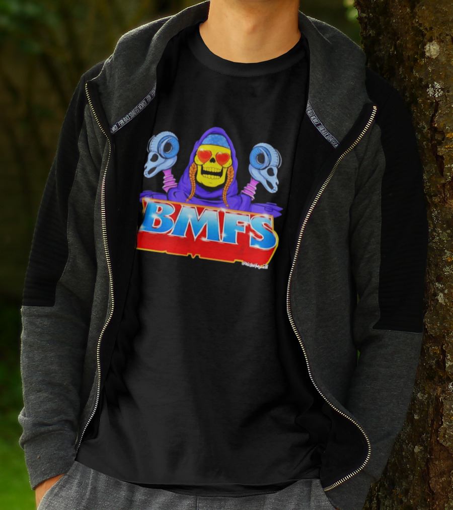 BMFS Halloween Skull With Heart Eyes And Ram Skulls T-Shirt