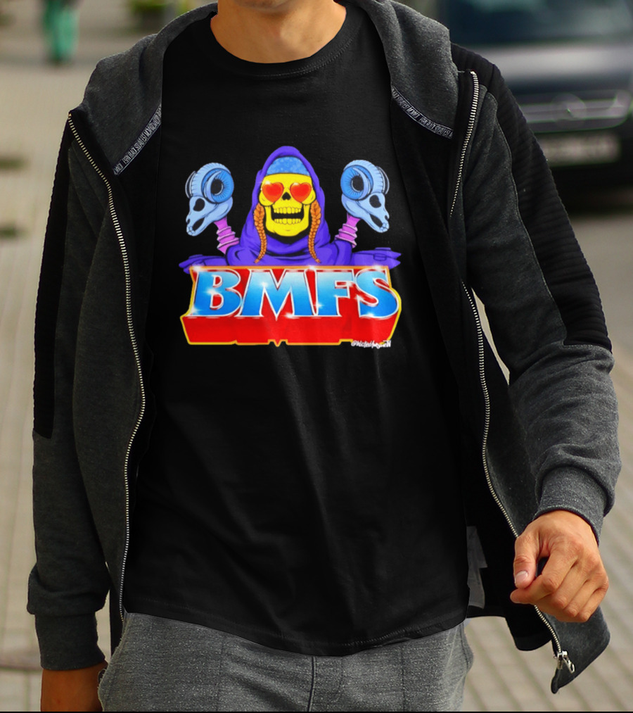 BMFS Halloween Skull With Heart Eyes And Ram Skulls T-Shirt
