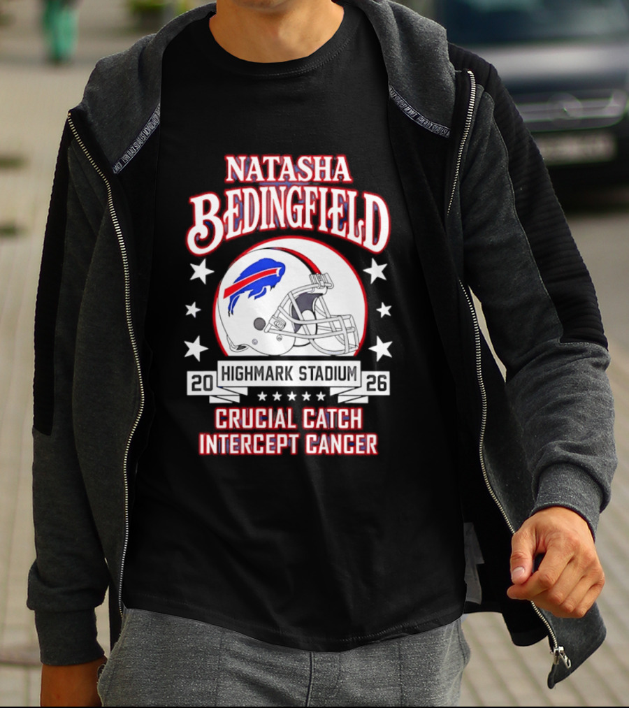 Buffalo Bills Natasha Bedingfield 2026 Crucial Catch Intercept Cancer T-Shirt
